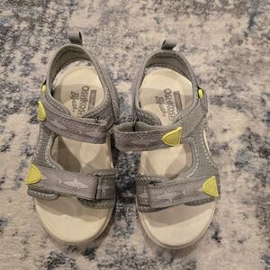 OshKosh B'gosh Kids Sandals in Gray with Yellow Accents